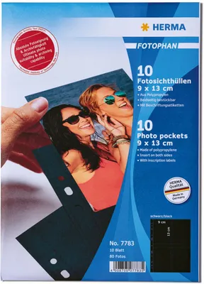 Obrázok produktu pre HERMA 7783, 90 x 130 mm, Čierna, Priehľadná, Polypropylén (PP), Portrét, 230 mm, 310 mm