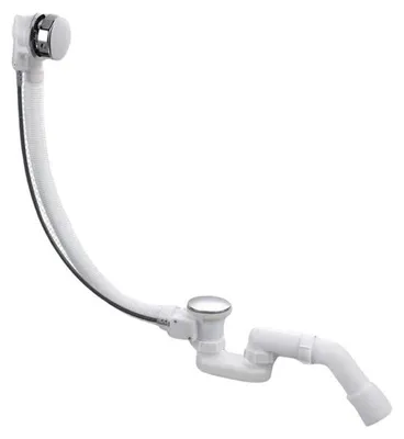 Image de OTITEC - Vidage baignoire avec trop-plein - Bonde blanche - Flexible