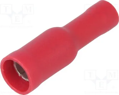 Zdjęcie produktu dla Złącze zaciskowe: do kabli o przekroju 0,5÷1 mm², średnica: 4 mm, żeńskie, czerwone, GCI1/4PCV, izolowane
