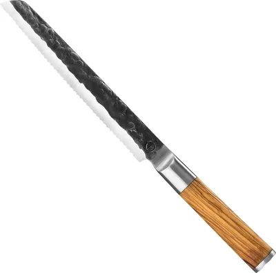 Produktbild von Messer 20cm Edelstahl mit Olivenholzgriff Handgefertigt