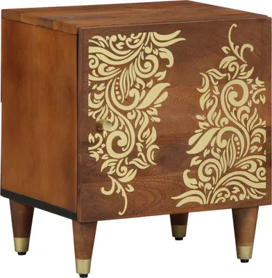Produktbild von Möbel Nachttisch 40x33x46 cm Massivholz Mango - Nachttische & -schränke 4018732
