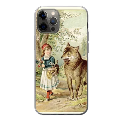 Produktbild von MuchoWow® Handyhülle Schutzhülle Hülle für iPhone 13 Pro Wolf - Rotkäppchen - Wald Silikon Softcase Handy Hülle - Handy-Tasche