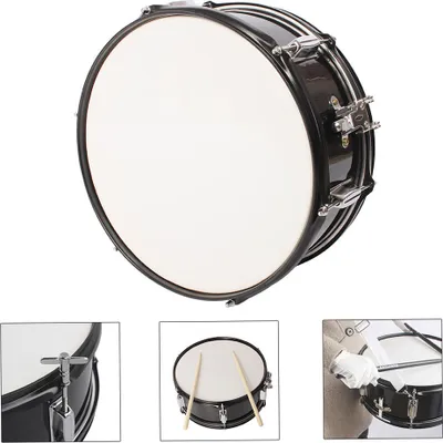 Produktbild von Professioneller Snare Drum Kopf, 14 Zoll mit Drumsticks, Drum Key und Gurt für Schülerband