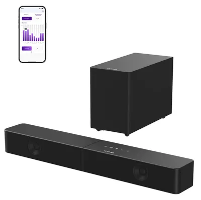Image de Barre de son 2.1 canaux avec subwoofer sans fil - 240 watts - Bluetooth 6.0 - Pour télévision