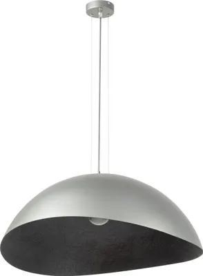 Obrázok produktu pre Dekoratívne závesné svietidlo strieborno-čierne okrúhle nepravidelné tienidlo 48 cm Solaria 1xE27 15W Sigma Lighting
