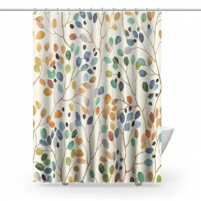 Image de InAndOutdoorMatch - Rideau de douche - Imperméable - Lavable - Style bohème, Image générée par une IA