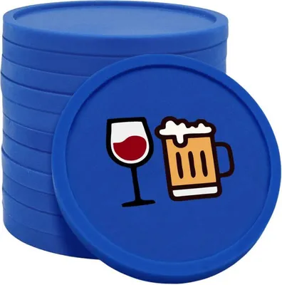 Immagine prodotto di Monete per birra e vino CombiCraft blu scuro Ø29mm stampate su un lato - 100 pezzi