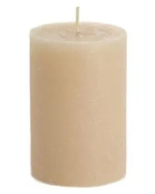Immagine prodotto di Rustik Lys: Candela rustica a forma di tronchetto – Arancione – 7 x 10 cm