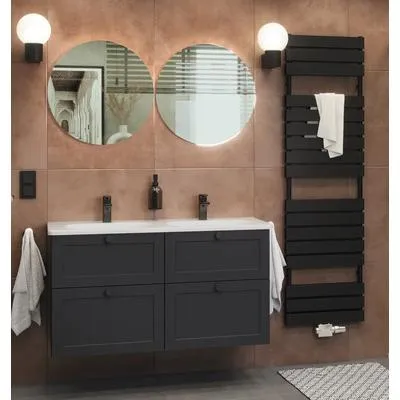 Produktbild von Rotheigner Designheizkörper STRIPE 1780 x 500 mm schwarz matt Anschluss Mittig unten