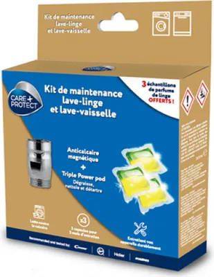 Image de Kit d'entretien pour lave-linge et lave-vaisselle Care+ Protect, 3 x 10 ml