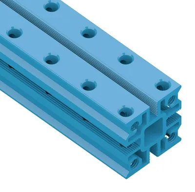 Produktbild von Makeblock Führungsprofil 2424, Aluminium eloxiert, 24x24 mm, 4x M4-Gewindeverzahnung - Länge: 72 mm