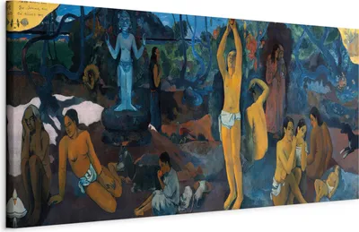 Produktbild von Italienischer Leinwand Leinwandbild - Where Do We Come From? What Are We? Where Are We Going? 100x40 cm Reproduktionen l-F-10007-b-a