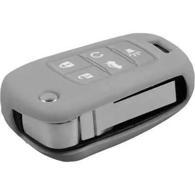 Produktbild von PhoneNatic Silikon Schlüssel Hülle kompatibel mit der Buick New Lacrosse 5-Tasten Fernbedienung in grau Klappschlüssel 5-Key