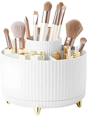 Produktbild von Ibenzoa® 360° drehbarer Make-up- und Bad-Organizer aus ABS – multifunktionale Kosmetik- und Kleinteile-Aufbewahrung