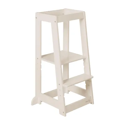 Immagine prodotto di roba Torre di apprendimento "Monti Step" secondo il metodo Montessori - Sgabello sicuro per bambini - Ideale come ausilio in cucina - Portata massima 80 kg - Legno ®