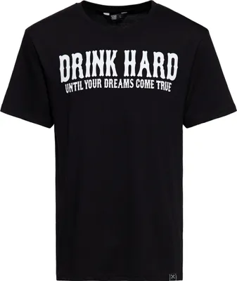 Produktbild von KING KEROSIN T-Shirt Mit Statement Spruch Drink Hard Schwarz M