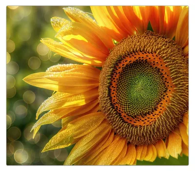 Produktbild von Spritzschutz Herdabdeckplatte Schneidebrett aus Glas Sonnenblume Makro 1-Teilig (60x52cm)