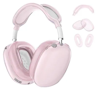 Produktbild von TPU Headset Fullcover Schutzcase für Apple AirPods Max / Max 2 Pink 3 in 1