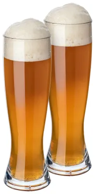 Weizenbiergläser aus Kunststoff, 2er-Set, unzerbrechlich, 0,5 l
