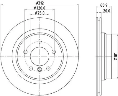 Produktbild von TEXTAR PRO Bremsscheibe Hinten Links für BMW 3 Limousine (E36) 312mm 92098703