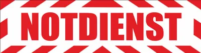 Produktbild von INDIGOS UG - Magnetschild "Notdienst" mit Rahmen 30 x 8 cm reflektierend - Magnetfolie für Auto / LKW / Truck / Baustelle / Firma