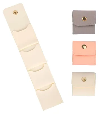 3 Mini-Schmucktaschen für Reisen, faltbar, mit Schnalle