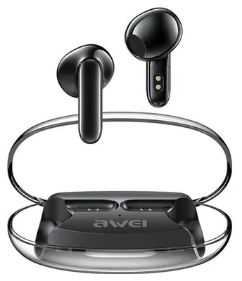 Image de Casque Bluetooth Awei 5.3 T85 Enctws + Station d'accueil Noir/Noir