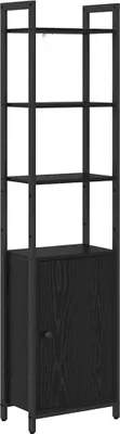 Obrázok produktu pre vidaXL Regál na knihy čierny dubový vzhľad 40 x 24 x 161 cm materiál na báze dreva