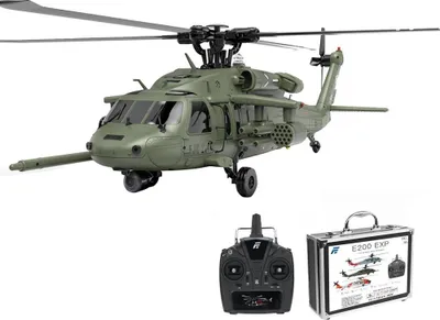 Produktbild von E200 EXP - RC Helikopter - Frequenz 2,4 GHz - Zweikanal - Brushless Motor - Flugzeit 10–20 Min - Reichweite >120 m - 3 Akkus - Grün