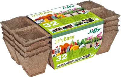 Produktbild von 5,5 x 6 cm Anzuchttopf rechteckig (32 Stück) | Torf - Anzuchttopf von Jiffy
