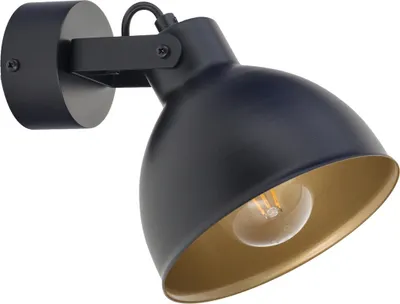 Zdjęcie produktu dla Kinkiet ścienny nowoczesny dekoracyjny czarno-złoty ruchomy reflektorek Mars 1xE27 15W Sigma Lighting