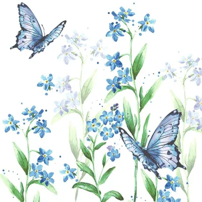 Produktbild von Servietten 33x33 cm - Azure bloom