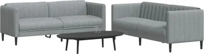 Immagine prodotto di Maison Exclusive - Set divano a 2 posti in tessuto grigio chiaro