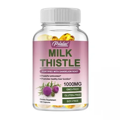 Immagine prodotto di Cardo mariano 1000mg (120 capsule) integratore alimentare, salute del fegato, pulizia, disintossicazione