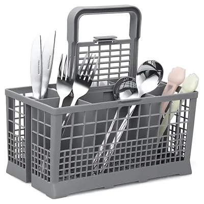 Produktbild von Universal Besteckkorb für Spülmaschine, Besteckkorb universal passend für viele Spülmaschinen, Besteckeinsatz für diverse Geschirrspüler, Besteckhalte