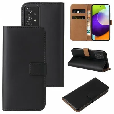 Produktbild von Kunstleder Flip-Hülle für Smartphones - Farbe: Schwarz - Modellkompatibilität: Für Samsung Galaxy A52s 5G
