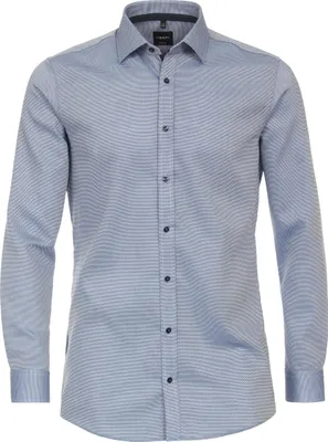 Produktbild von VENTI Herren Businesshemd Langarm Kent Body-Fit Blau 36