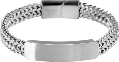 Produktbild von Akzent Panzerarmband mit Gravurplatte, Edelstahl