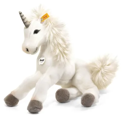 Produktbild von Steiff Starly Einhorn - 35 cm - Schlenkertier für Kinder - Plüscheinhorn - weich & waschbar - Unicorn weiß (015045)