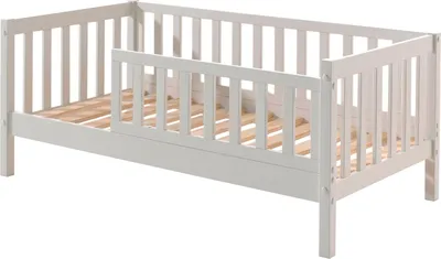 Produktbild von FURNLUX Kids Single Bed Toddler White 70x140cm / Hauptfarbe: Weiß / Abmessungen: 76 x 148 x 60 cm