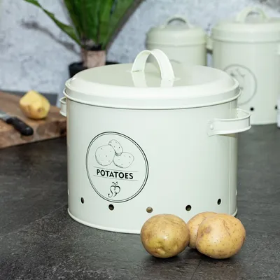 Produktbild von Blechdose für Kartoffeln, Vorratsdose, Dekoration, Küchenartikel
