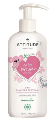 Productafbeelding van ATTITUDE Baby Leaves 2-in-1, ongeparfumeerd, 473 ml
