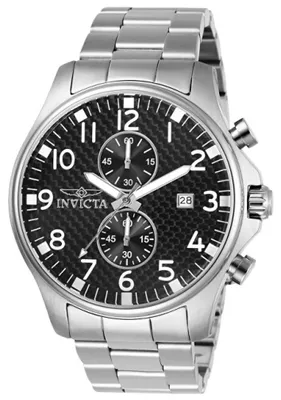 Immagine prodotto di Invicta Specialty 0379 Orologio da Uomo - Movimento al Quarzo - Acciaio Inossidabile con Quadrante Nero - 48 mm