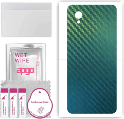 Produktbild von apgo Rückseite Schutzfolie, Skin, kompatibel mit Alcatel 1 Ultra, Hinten Displayschutzfolie aus Vinylfolie, kratzfest, einfache Montage - Kohlenstoff-Chamäleon CAKA1