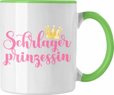 Produktbild von Trendation - Schlagerprinzessin Tasse Geschenk Schlager Fan Musik Geschenkidee (Grün)