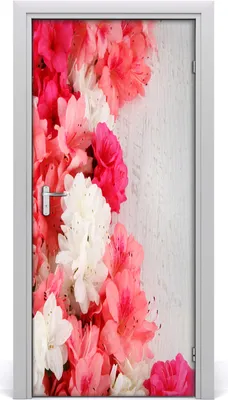 Produktbild von Tulup Türaufkleber 95x205 cm Dekorative Aufkleber Selbstklebend Wasserdichte Tapete Abnehmbar Schlafzimmer Wohnzimmer Wohnkultur - Blumen Holz