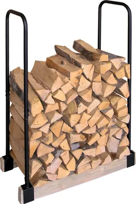 Produktbild von Holzregal, Kaminholzregal, Ofenregal- verstellbar- schwarz
