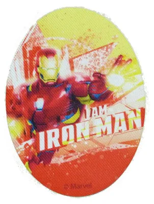 Produktbild von Marvel © Avengers I Am Iron Man Comic - Aufnäher, Bügelbild, Aufbügler, Applikationen, Patches, Flicken, Zum Aufbügeln, Größe: 11 x 8 cm