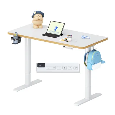 Produktbild von FLEXISPOT Kinderschreibtisch, elektrisch höhenverstellbar Schreibtisch, für Kinder ab 6 Jahren, mit LED-Anzeige, 3 Speicherplätzen, Kindersicherung