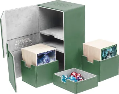Produktbild von Ultimate Guard Twin Flip'n'Tray 200+ XenoSkin Grün